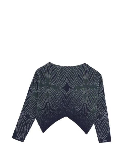 patterned cropped knitted top by CIRCUS HOTEL