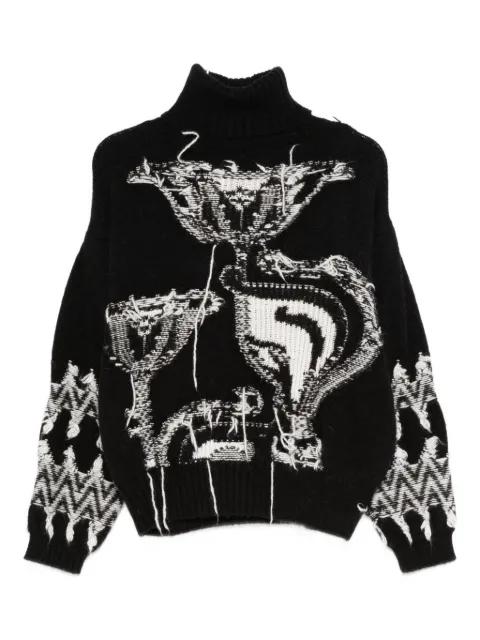 patterned roll neck sweater by CIRCUS HOTEL