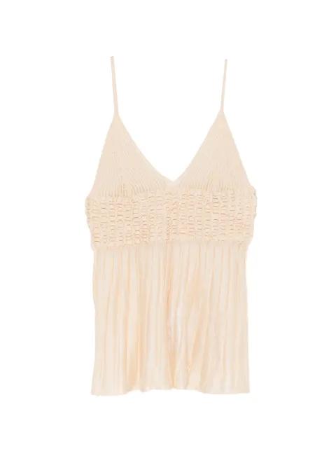pleated V-neck top by CIRCUS HOTEL