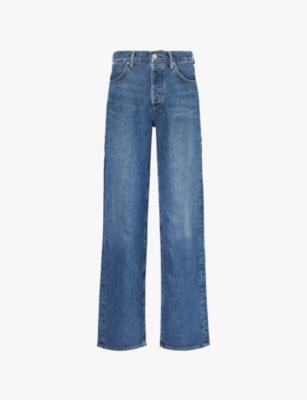 Annina brand-patch wide-leg high-rise woven-blend jeans by CITIZENS OF HUMANITY