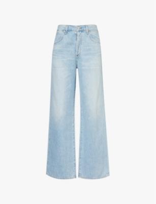Annina faded-wash wide-leg mid-rise denim jeans by CITIZENS OF HUMANITY