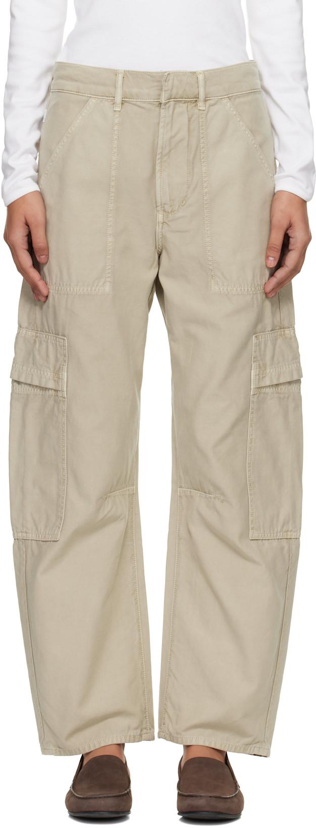 Beige Marcelle Cargo Pants by CITIZENS OF HUMANITY