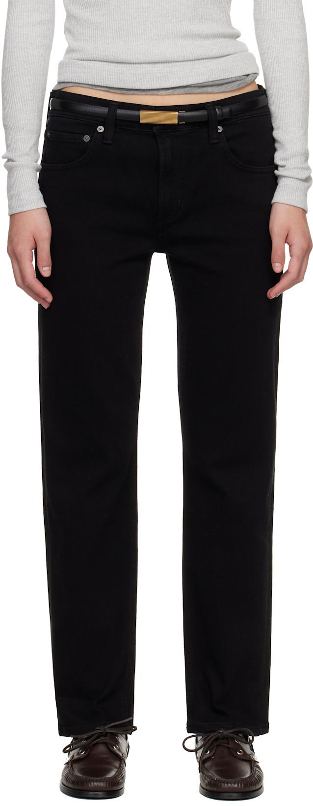 Black Anissa Straight Leg Jeans by CITIZENS OF HUMANITY