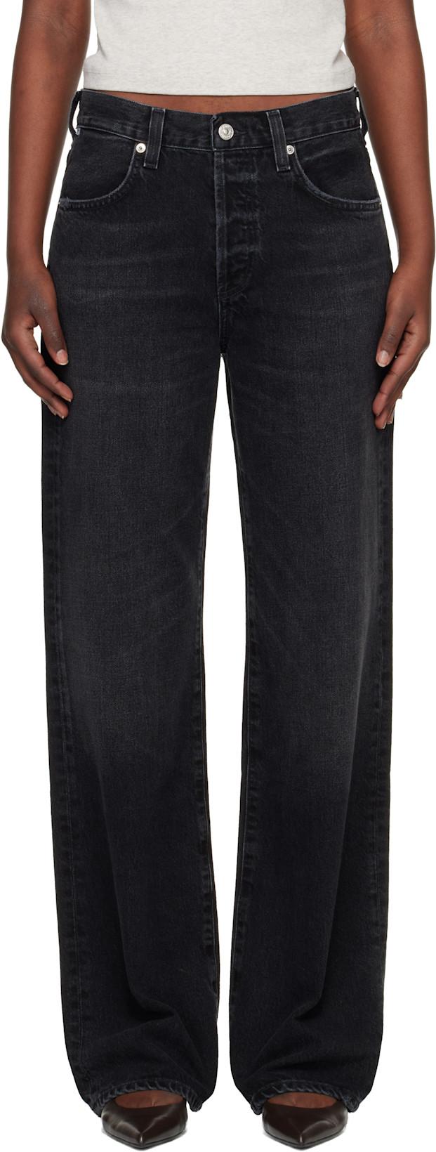 Black Annina Straight Leg 33" Jeans by CITIZENS OF HUMANITY