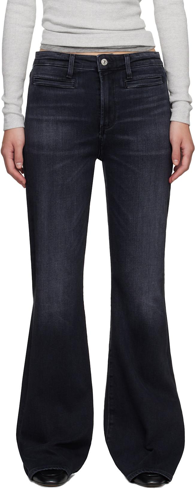 Black Lilah Flare Welt Pocket Jeans by CITIZENS OF HUMANITY