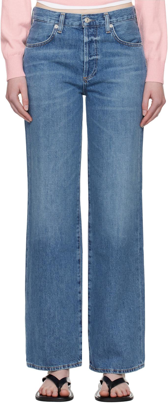 Blue Annina High Rise Wide Leg 33" Jeans by CITIZENS OF HUMANITY