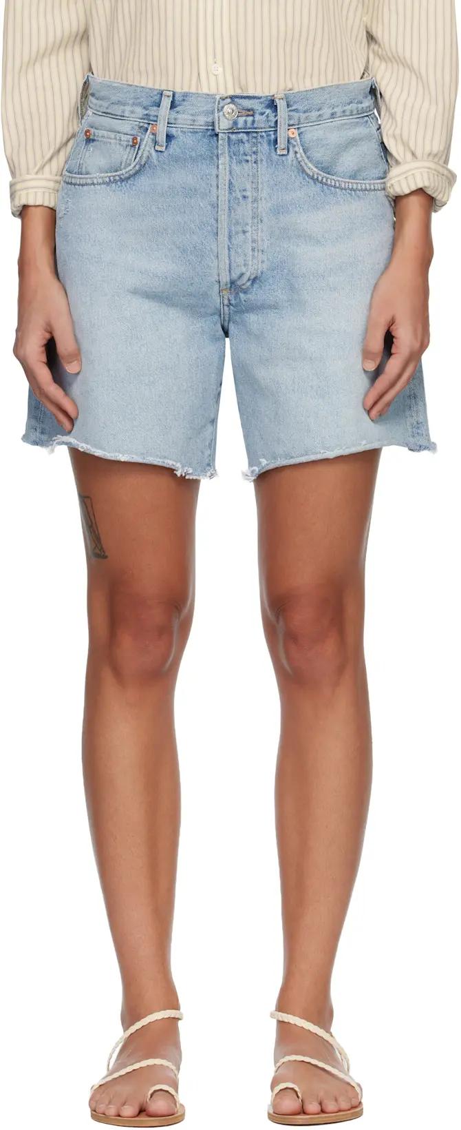Blue Marlow Long Vintage Denim Shorts by CITIZENS OF HUMANITY