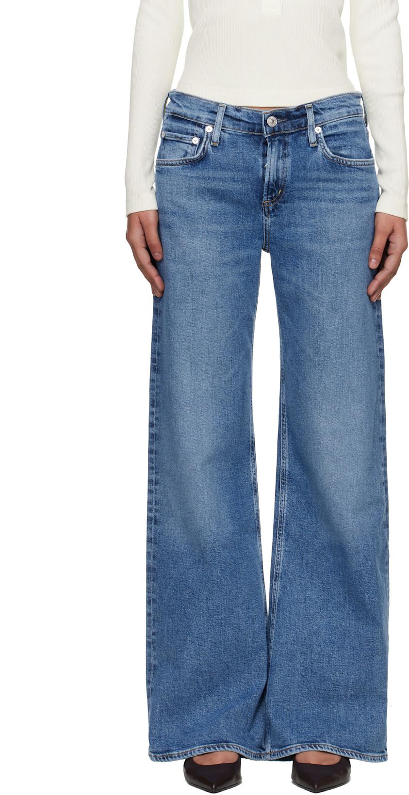 Blue Nora Trouser Leg Jeans by CITIZENS OF HUMANITY