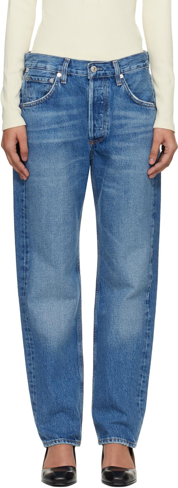 Blue Straight Winslow Long Jeans by CITIZENS OF HUMANITY