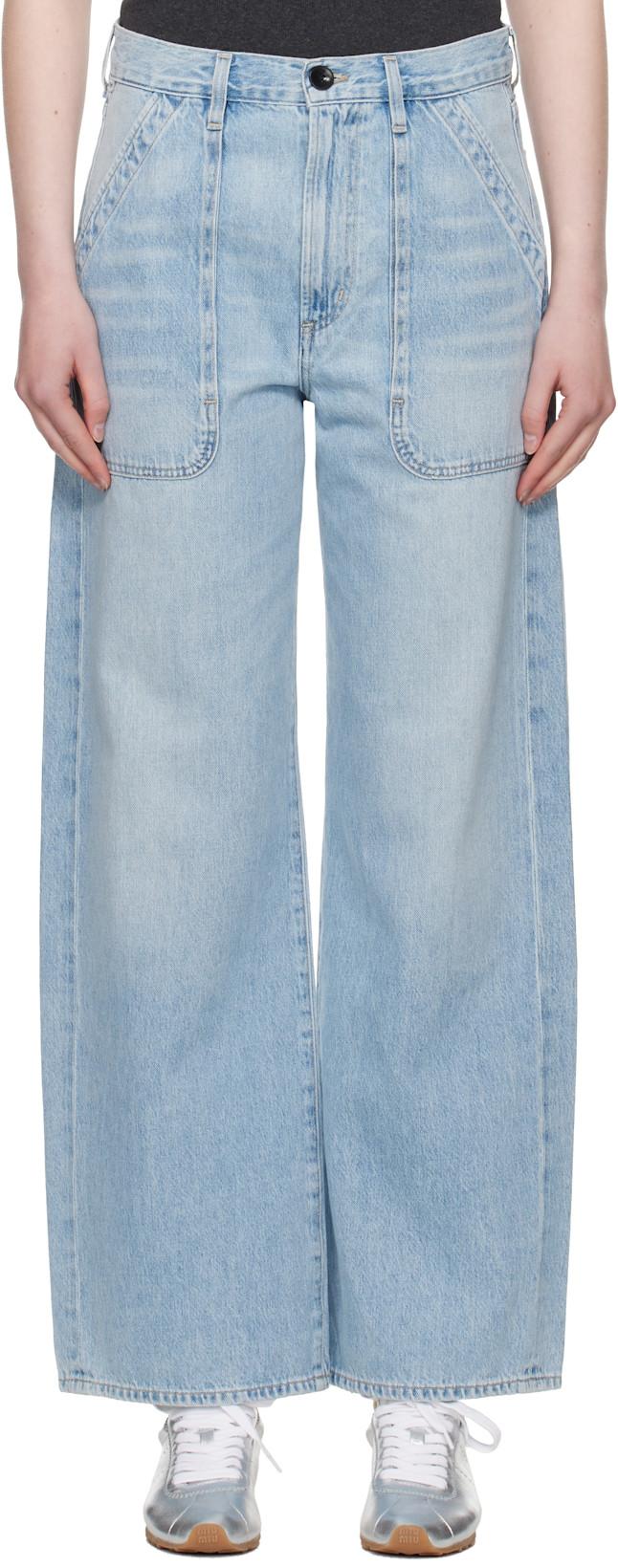 Blue Wide Ayla Cargo Jeans by CITIZENS OF HUMANITY