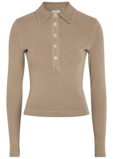 Brea 60s ribbed stretch-knit polo top by CITIZENS OF HUMANITY