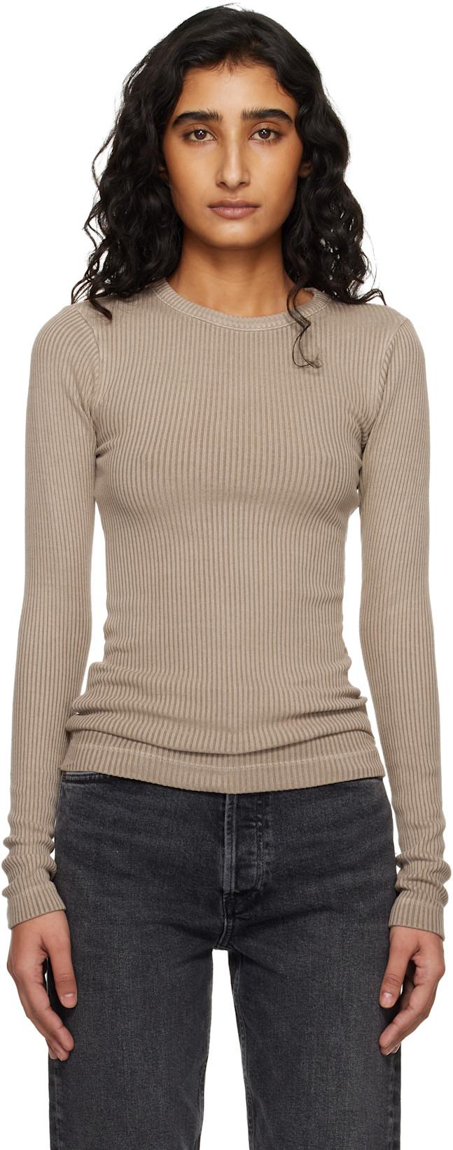 Brown Bina Crewneck T-shirt by CITIZENS OF HUMANITY