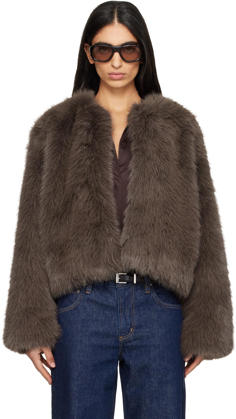 Brown Esme Faux-Fur Jacket by CITIZENS OF HUMANITY