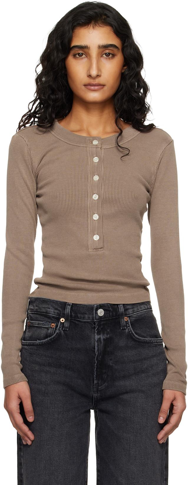 Brown Varra Henley by CITIZENS OF HUMANITY