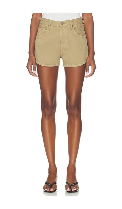 Citizens of Humanity Abita Short in Tan by CITIZENS OF HUMANITY