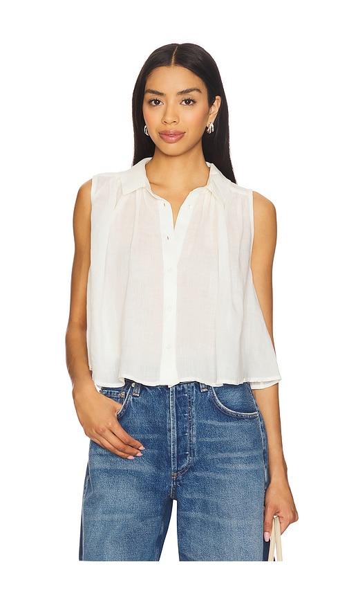 Citizens of Humanity Ambrose Sleeveless Top in Ivory by CITIZENS OF HUMANITY
