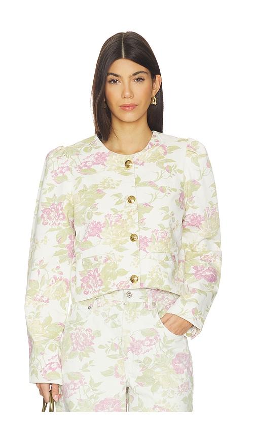 Citizens of Humanity Anita Puff Sleeve Jacket in Sage,Pink by CITIZENS OF HUMANITY