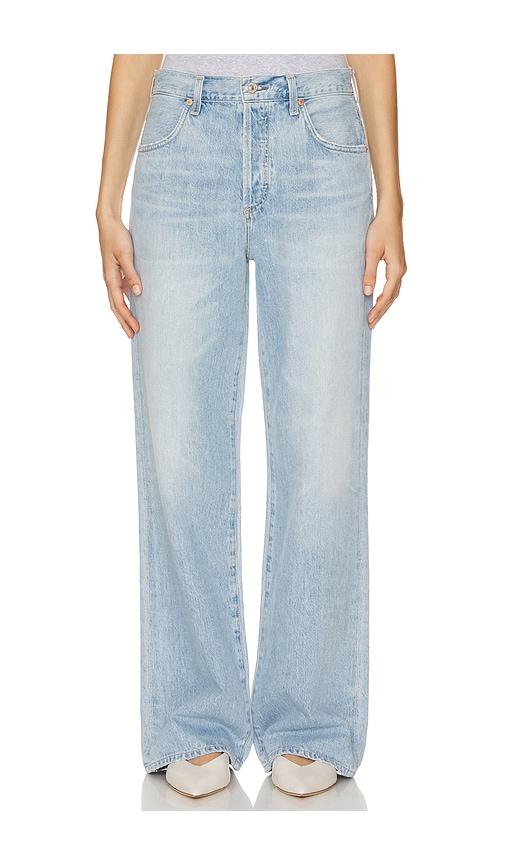 Citizens of Humanity Annina Petite Wide Leg Jeans in Denim-Light by CITIZENS OF HUMANITY
