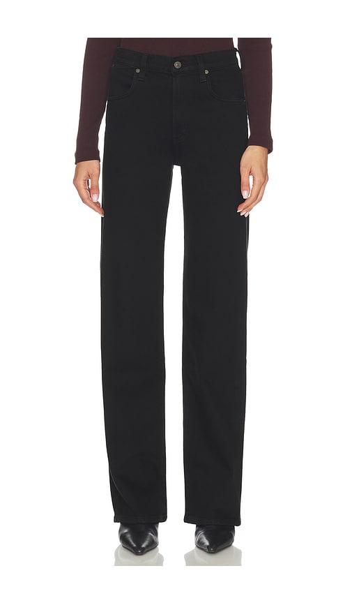 Citizens of Humanity Annina Straight Leg Jeans in Black by CITIZENS OF HUMANITY