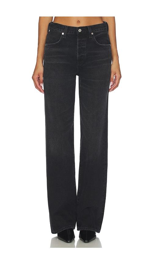 Citizens of Humanity Annina Straight Leg Jeans in Black by CITIZENS OF HUMANITY