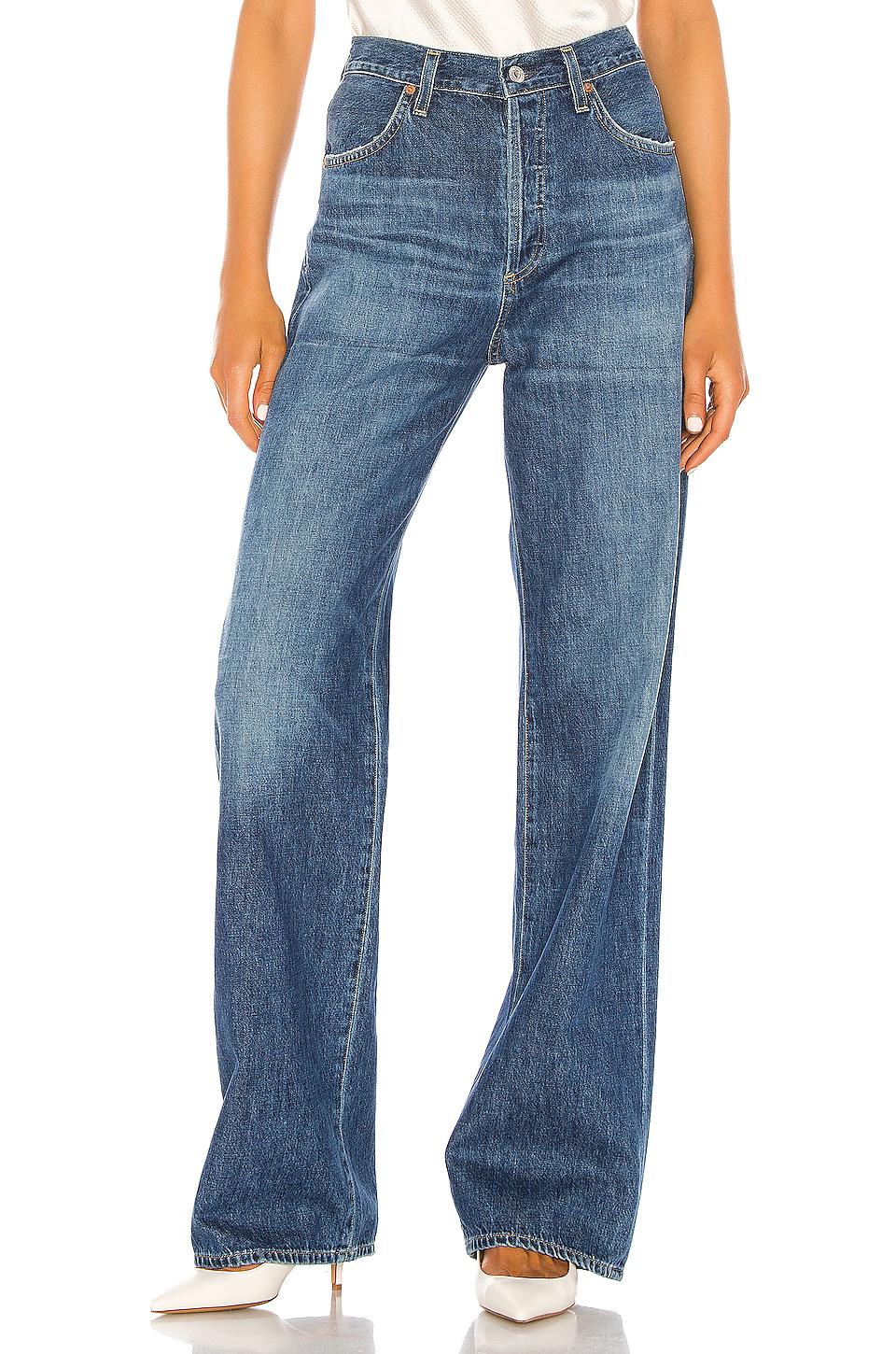 Citizens of Humanity Annina Trouser Jeans in Denim-Dark by CITIZENS OF HUMANITY