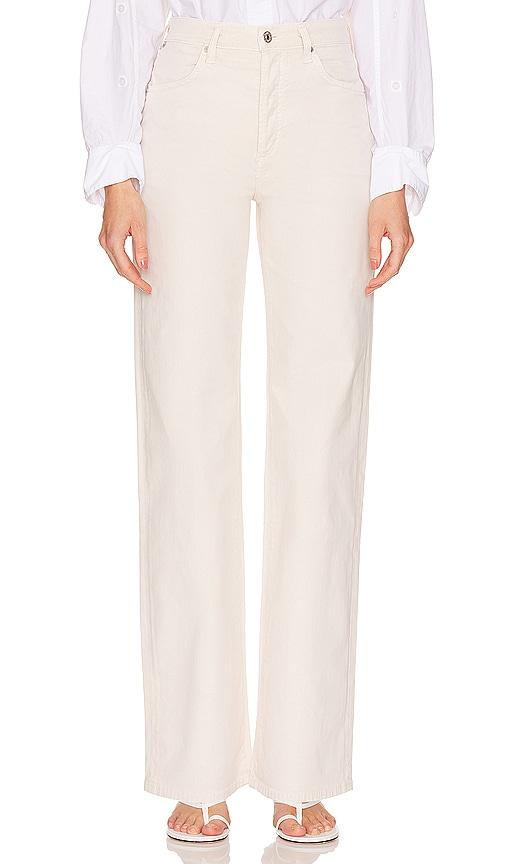 Citizens of Humanity Annina Wide Leg Jeans in Ivory by CITIZENS OF HUMANITY