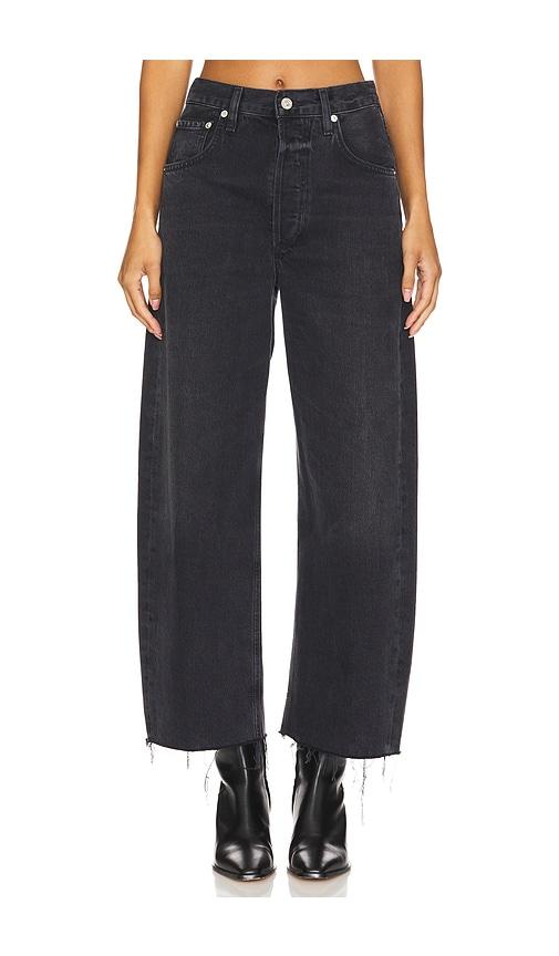 Citizens of Humanity Ayla Crop Wide Leg Jeans in Black by CITIZENS OF HUMANITY