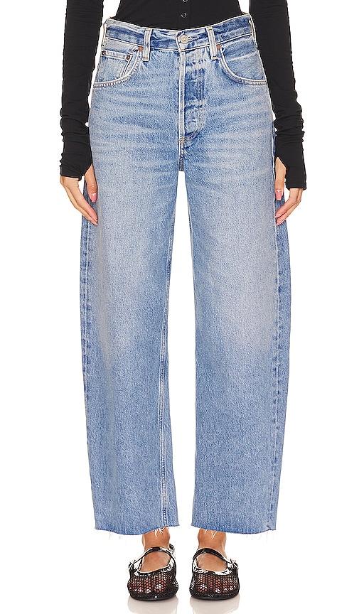 Citizens of Humanity Ayla Undone Hem Crop Jeans in Denim-Medium by CITIZENS OF HUMANITY
