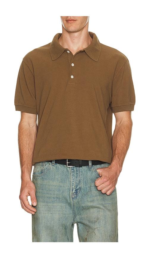 Citizens of Humanity Banded Polo in Brown by CITIZENS OF HUMANITY