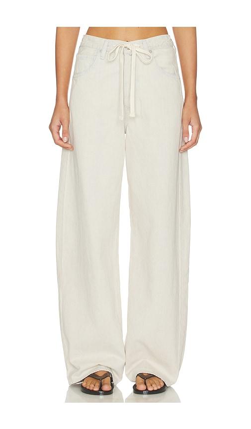Citizens of Humanity Brynn Drawstring Trouser in Cream by CITIZENS OF HUMANITY