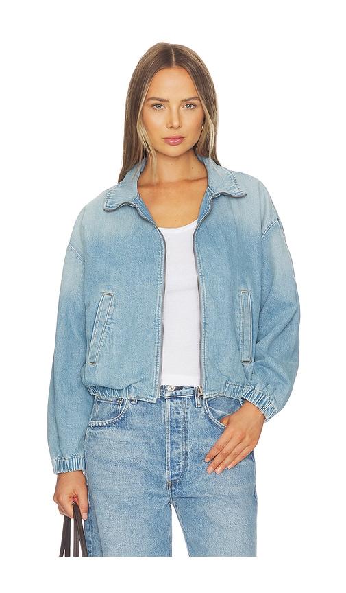 Citizens of Humanity Bubble Bomber Jacket in Blue by CITIZENS OF HUMANITY