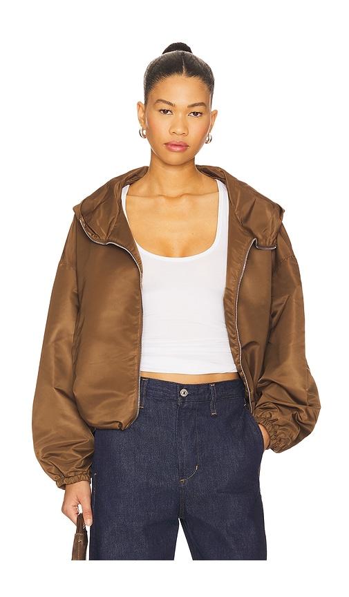 Citizens of Humanity Cropped Windbreaker in Brown by CITIZENS OF HUMANITY