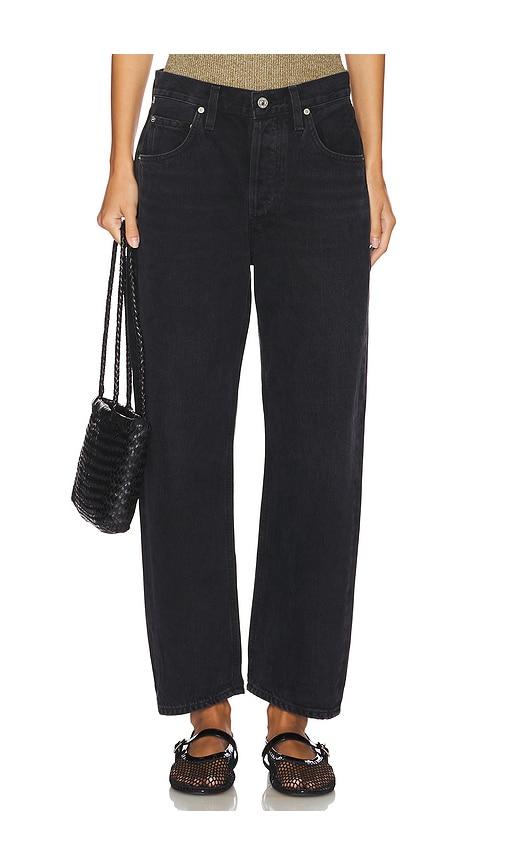Citizens of Humanity Dahlia Bow Leg Jeans in Black by CITIZENS OF HUMANITY