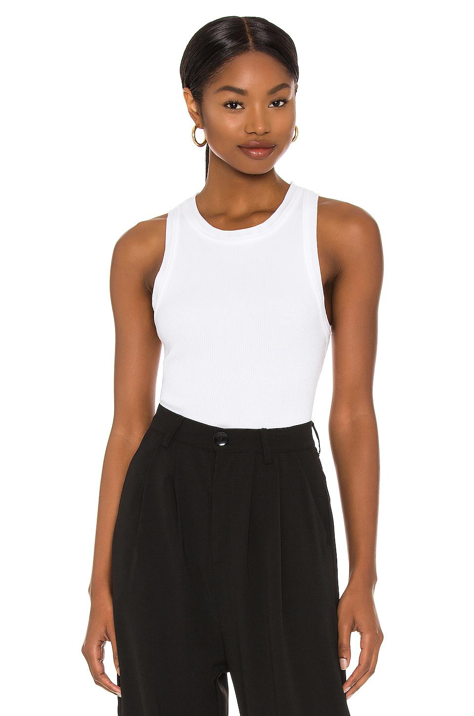 Citizens of Humanity Isabel Rib Tank in White by CITIZENS OF HUMANITY