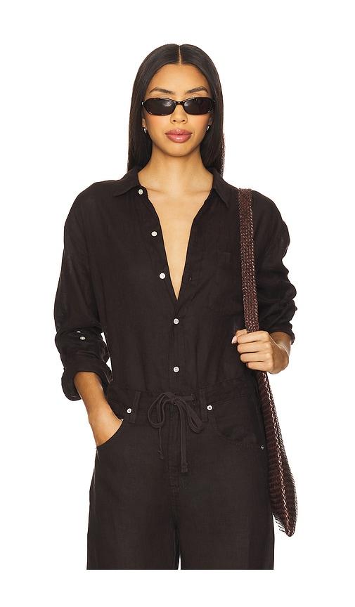 Citizens of Humanity Kayla Shrunken Shirt in Brown by CITIZENS OF HUMANITY
