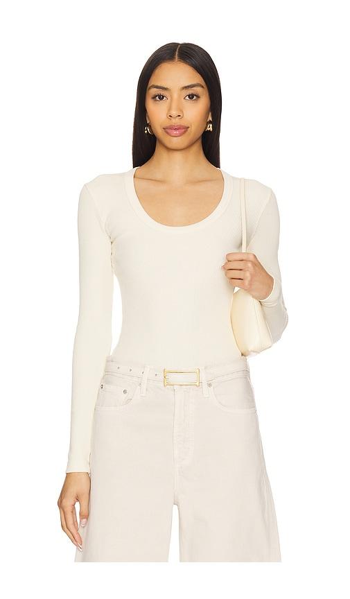 Citizens of Humanity Mara U-neck Top in Cream by CITIZENS OF HUMANITY