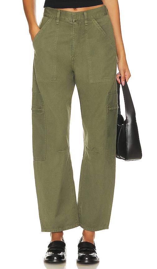Citizens of Humanity Marcelle Low Slung Cargo in Olive by CITIZENS OF HUMANITY