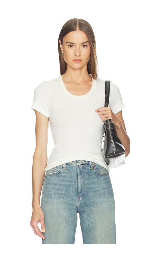 Citizens of Humanity Maude U Neck Tee in White by CITIZENS OF HUMANITY