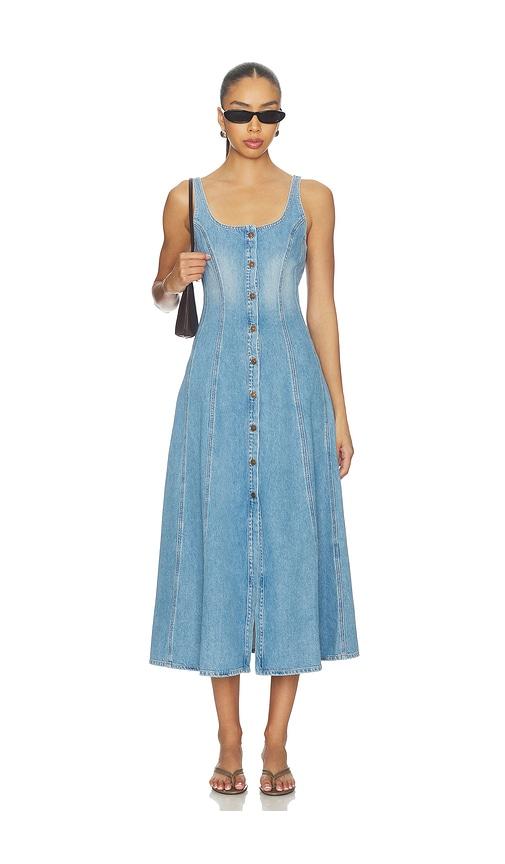 Citizens of Humanity Noa Seamed Dress in Blue by CITIZENS OF HUMANITY