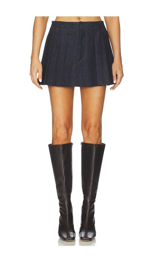 Citizens of Humanity Pleated Mini Skirt in Navy by CITIZENS OF HUMANITY