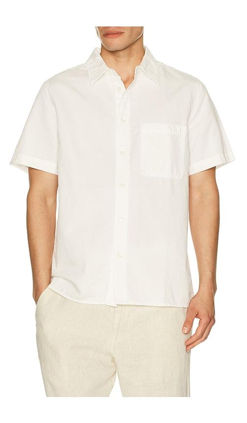Citizens of Humanity Short Sleeve Pocket Cairo Shirt in White by CITIZENS OF HUMANITY