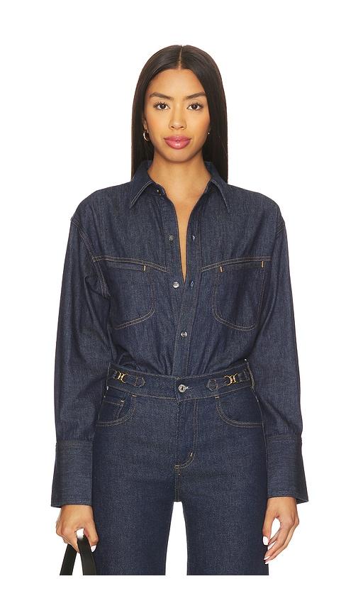Citizens of Humanity Solene Shirt in Blue by CITIZENS OF HUMANITY