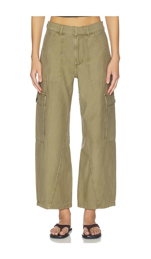 Citizens of Humanity Thassos Twisted Seam Utility Pants in Olive by CITIZENS OF HUMANITY
