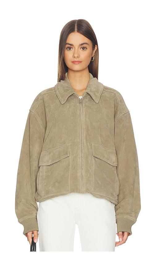 Citizens of Humanity Vivienne Suede Jacket in Olive by CITIZENS OF HUMANITY