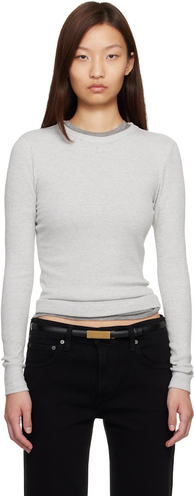 Gray Bina Crewneck T-shirt by CITIZENS OF HUMANITY