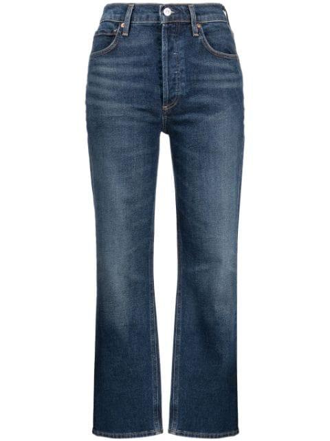 Jolene stonewashed cropped jeans by CITIZENS OF HUMANITY