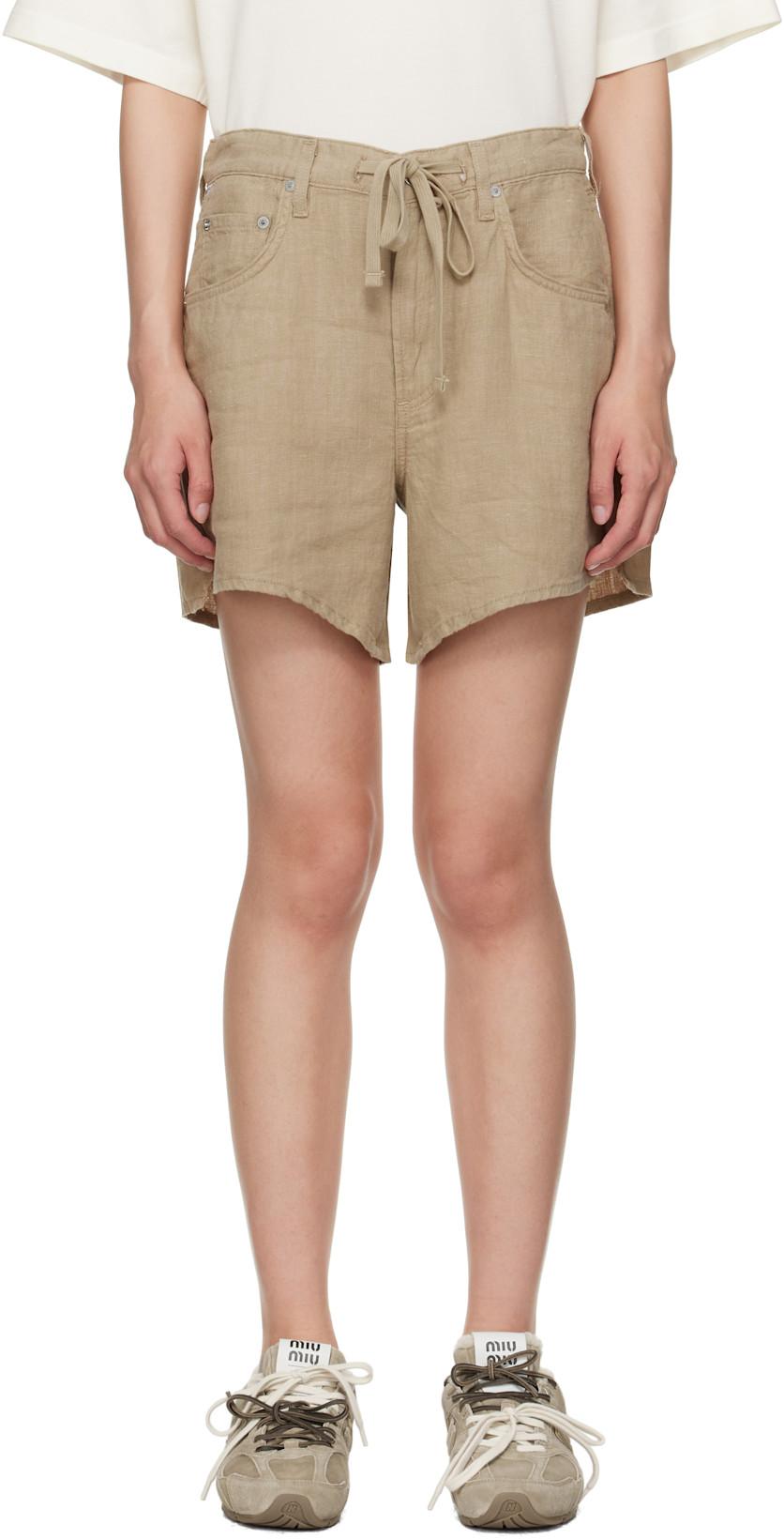 Khaki Brynn Drawstring Shorts by CITIZENS OF HUMANITY