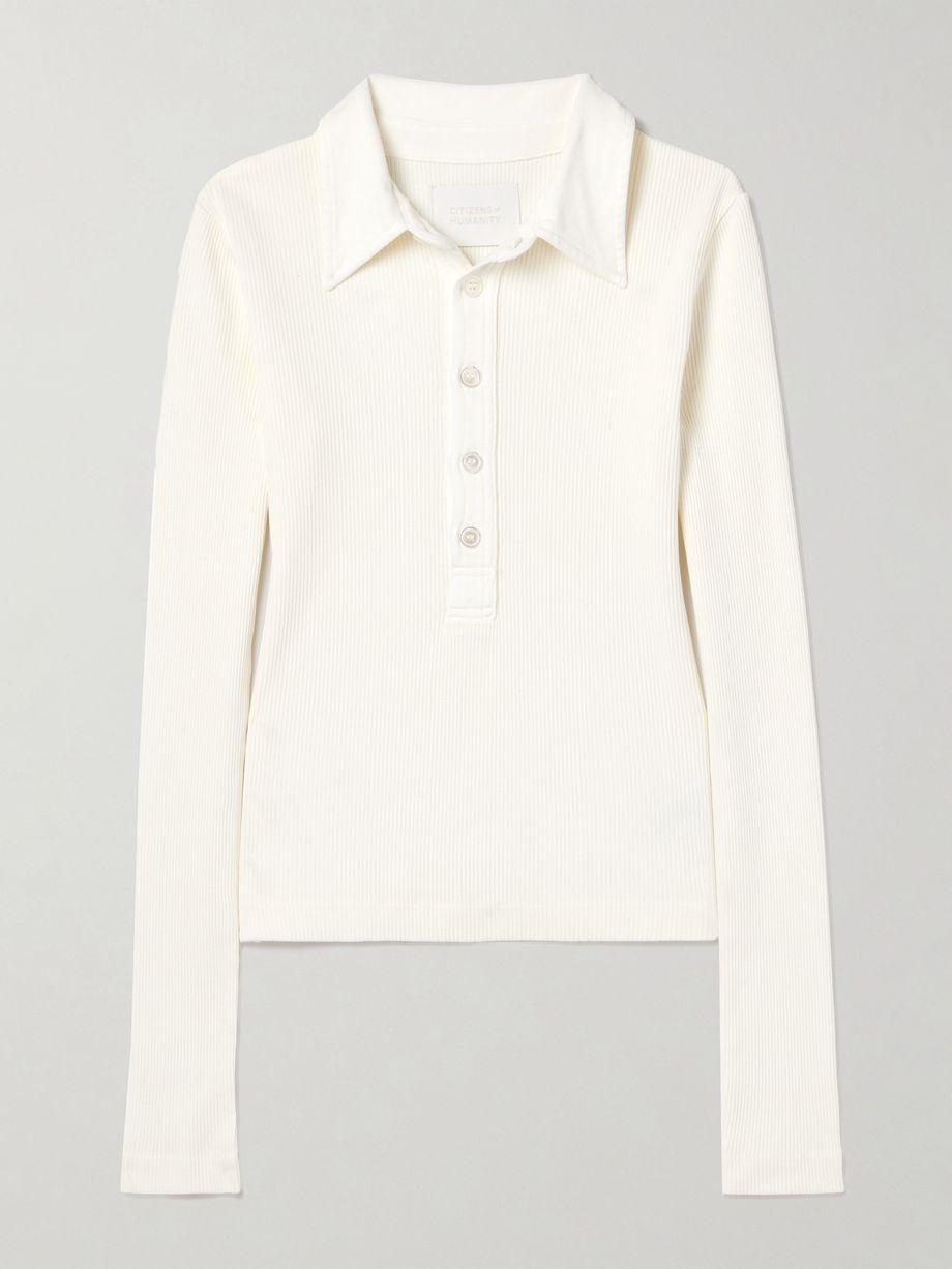 Ribbed jersey polo shirt by CITIZENS OF HUMANITY