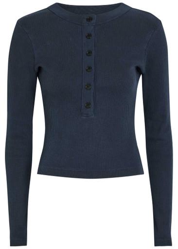 Varra ribbed cotton-blend henley top by CITIZENS OF HUMANITY