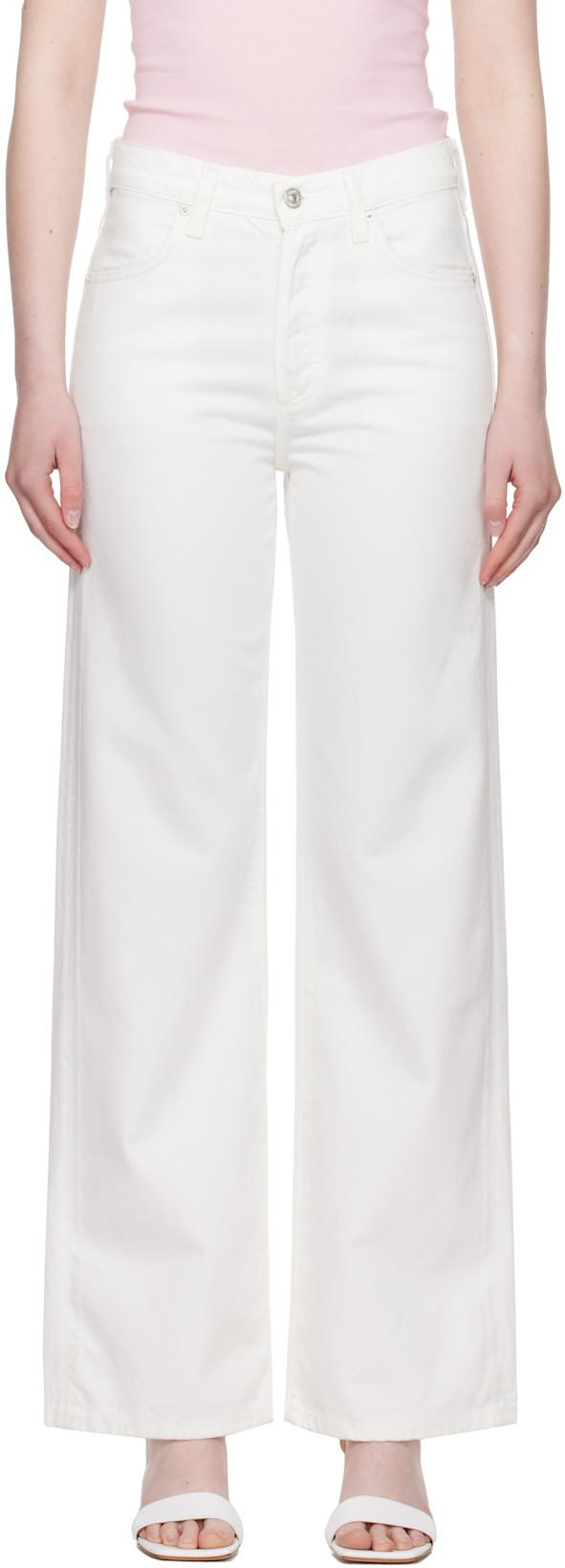 White Annina High Rise Wide Leg 33" Jeans by CITIZENS OF HUMANITY